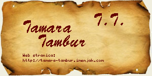 Tamara Tambur vizit kartica